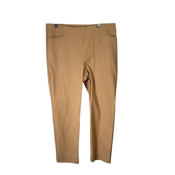 Chicos So Slimming Brigitte Ankle Pants Pull On Beige Womens 2.5 US 14 Large - Picture 1 of 7